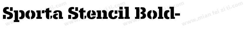 Sporta Stencil Bold字体转换